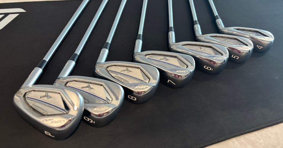 Men's Mizuno JPX 900 Hot Metal Right Handed Iron Set Extra Stiff Flex Steel Shaft (Used)