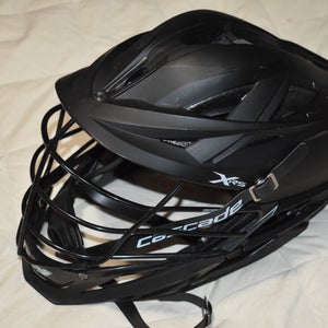 Cascade XRS Lacrosse Player Helmet w/Adjustable SPR Fit, Black - Great Condition!