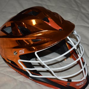 Cascade S Lacrosse Player Helmet w/Adjustable SPR Fit, Orange