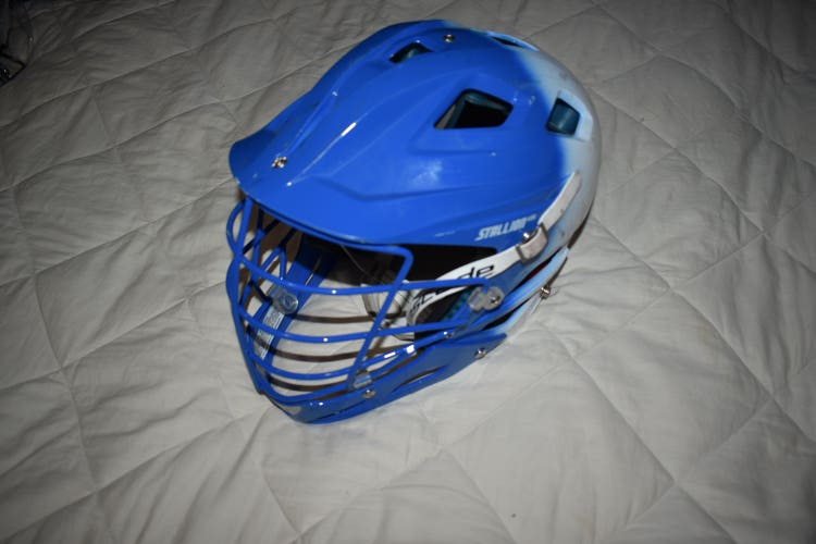 Schutt Stallion 600 Lacrosse Player Helmet, Blue/White, Large