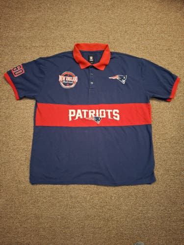 New England Patriots Graphic Print Polo Shirt XXL
