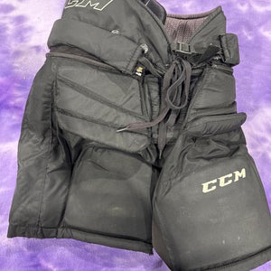 Black Junior Medium CCM Premier Hockey Goalie Pants (Used)