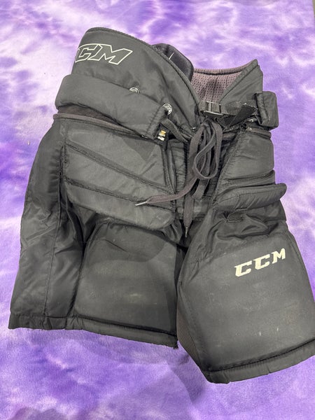 Black Junior Medium CCM Premier Hockey Goalie Pants (Used)
