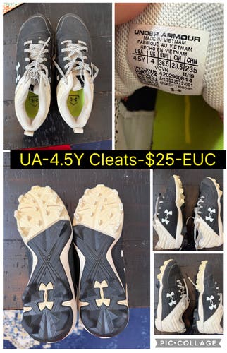 Black Youth 4.5Y (Big Kids / Youth) Under Armour Low Top (Used)