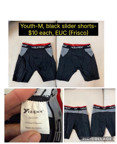Black Medium Kids Unisex Mizuno Shorts (Used)