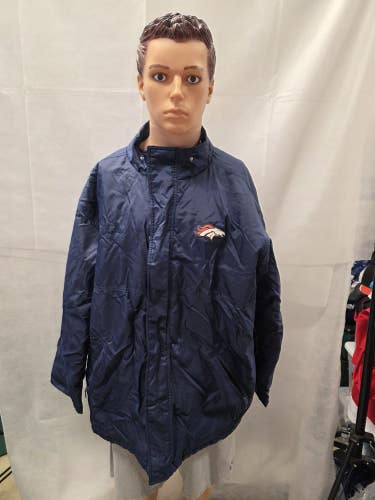 Vintage Denver Broncos Nike Full Zip Winter Jacket XL NFL Pro Line