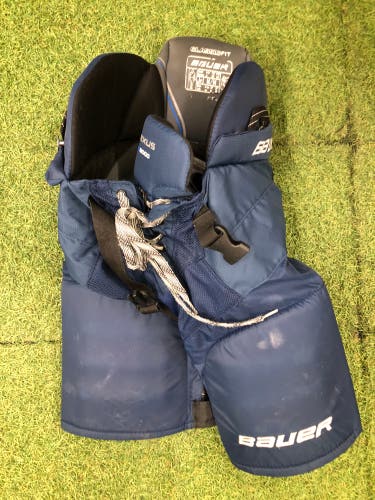 Blue Junior Medium Bauer Nexus N8000 Hockey Pants (Used)