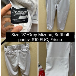 Gray Kid's Small Adult Mizuno Game Pants (Used)
