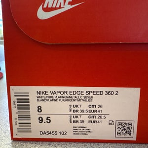 Men's Size M 9.5 (W 10.5) Youth Nike Vapor Edge Pro 360 Low Top (New)