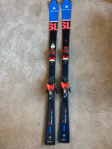 Unisex 2022 Dynastar Omeglass Team SL 149 cm Racing Skis With Bindings Max Din 10 (Used)
