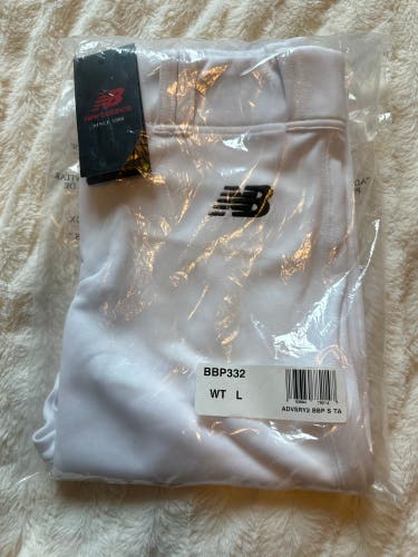 White Men's Large Adult New Balance Game Pants (New)