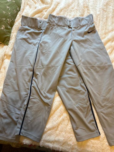 Gray Men's Medium Youth Nike Game Pants (Used)