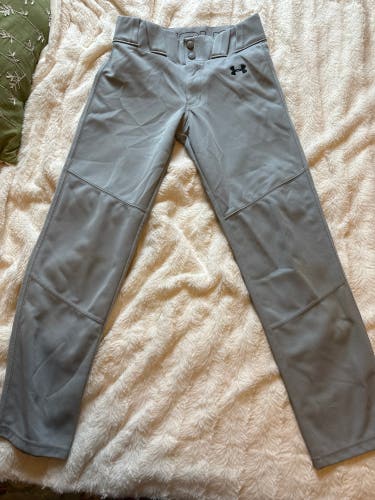 Gray Men's Medium Youth Under Armour Game Pants (Used)