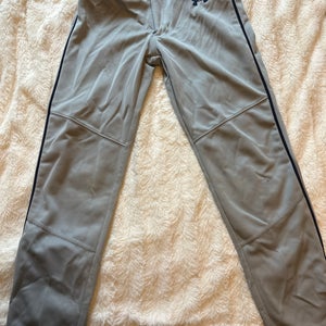 Gray Men's Medium Youth Under Armour Game Pants (Used)