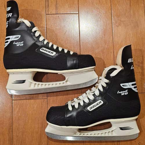 Bauer Impact 20 Hockey Skates Regular Width 9 (Used)