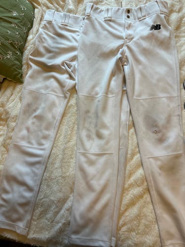 White Men's Large Youth New Balance Game Pants (Used)