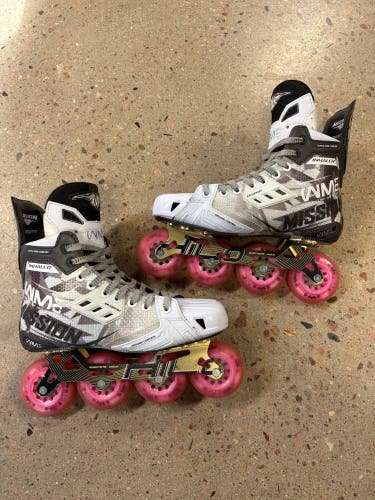 Senior Mission Inhaler WM01 Inline Skates w/Whips & Spacers | Size 8.5 Regular Width (Used)