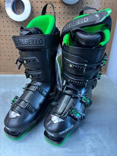 Dalbello DS AX 120 MS GW Ski Boots – Mondo 28/28.5 – Black/Green