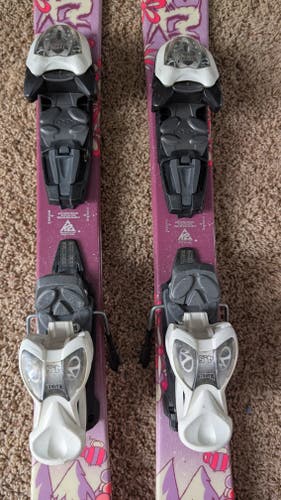 Women's All Mountain 100 cm K2 Luv Bug Skis With Bindings (Used)