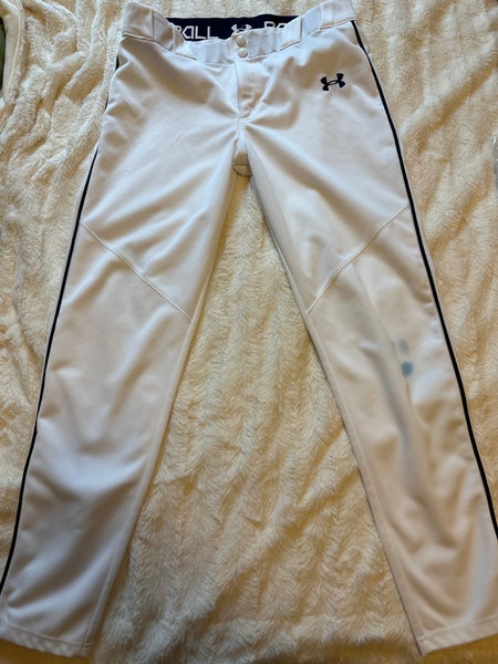 White Men's XL Youth Under Armour Game Pants (Used)