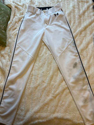 White Men's Small Adult Under Armour Game Pants (Used)