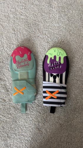 Aria Sliding Mitt Bundle (2 Mitts) — “Miami Ice” + “Beetlejuice” — Used