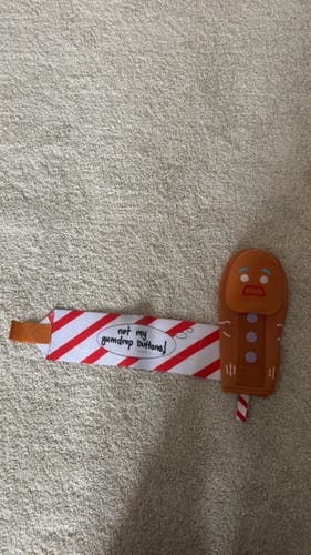 Aria Sliding Mitt — Gingerbread Man / Candy Cane Colorway — Slightly Used