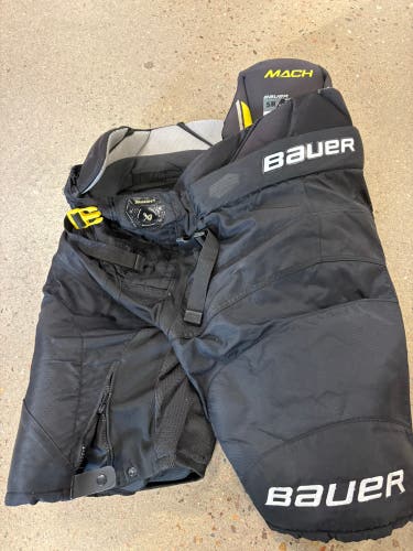 Black Senior XL Bauer Supreme Mach Hockey Pants (Used)