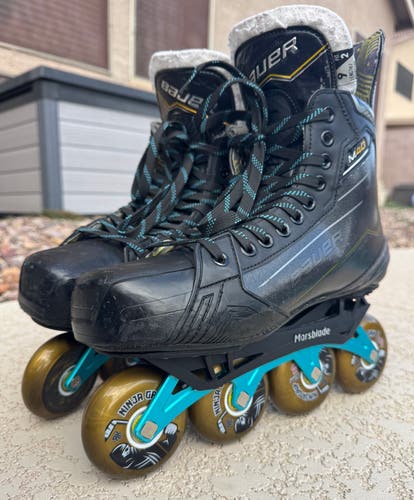 2022 Bauer Supreme M4 Inline Roller Hockey Skates Regular Width 9 Fit 2 (Used)