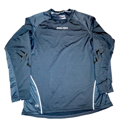 BAUER 37.5 LONG SLEEVE BASE LAYER SHIRT SIZE LARGE HOCKEY FIT