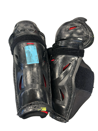 Used Bauer X VAPOR Junior Shin Guards Black 11" 11682-S000125909