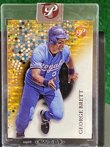 George Brett Kansas City Royals 2022 Pristine Topps Gold Refractor #'d 04/50