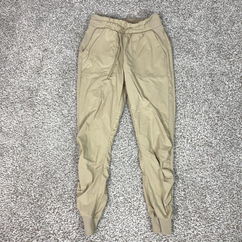 Lululemon Pants Womens 6 Beige Jogger Beyond the Studio 7/8 Athletic Casual Gym