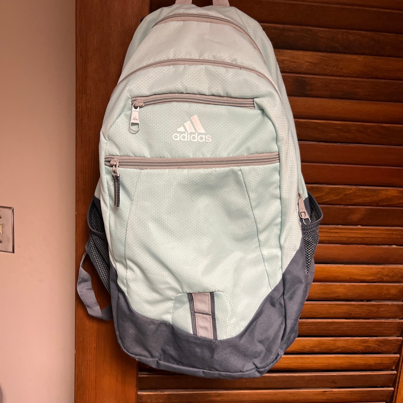adidas backpack gray blue Stratton III Backpack, Blue/Light Gray, A5155856 Store your must adidas Classic Trans Backpack 'Grey