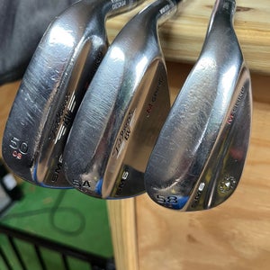 Men's 2016 Titleist Vokey SM6 Tour Chrome Right Handed Wedge set 50, 54, 58