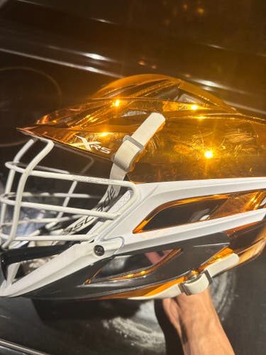 orange metallic nocsae certified lightweight Cascade XRS Helmet (Used)