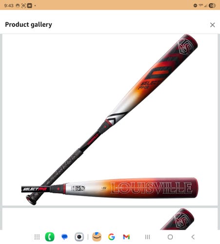 Louisville Slugger Select PWR Hybrid (2 5/8") USA Bat Kid Pitch 2023 (-5)