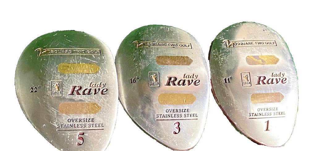 Square Two Lady Rave Wood Set Driver,3w, 5w RH Petite Ladies Graphite New Grips