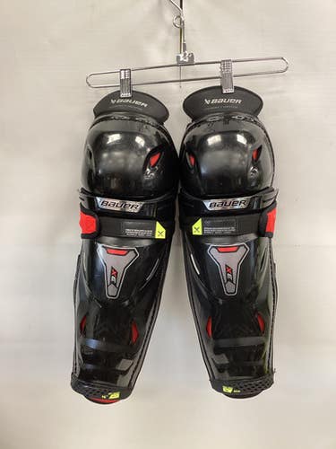 Used Bauer VAPOR 3X Senior Shin Guards Black 14" 11851-S000042436
