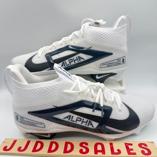 Nike Alpha Menace Elite 4 Football Cleats White Navy Black FZ7701-105 Men’s 12.5

New Without Box