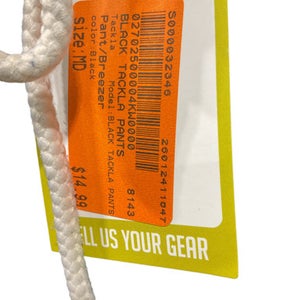 Used Tackla BLACK TACKLA PANTS Junior Pant Black MD 11847-S000032346