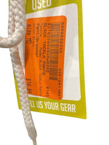 Used Tackla BLACK TACKLA PANTS Junior Pant Black MD 11847-S000032346