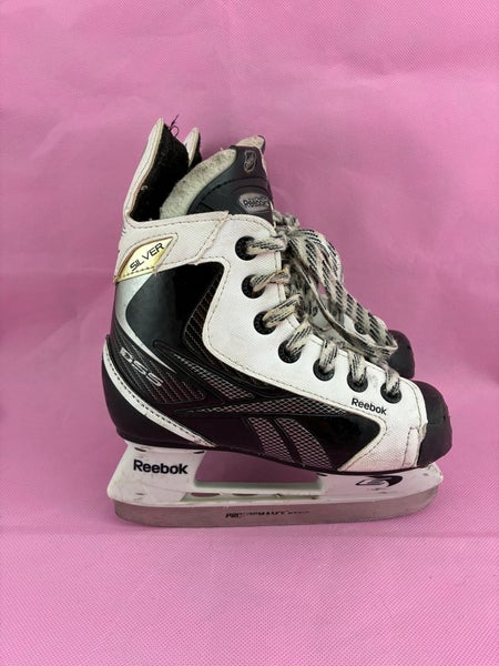 Reebok Silver White Hockey Skates Youth 11
