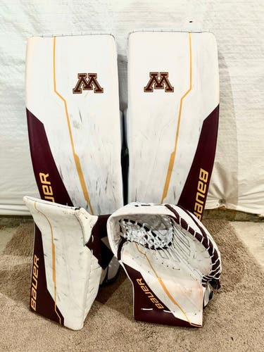 Minnesota Gophers Bauer Shadow pro stock Goalie Full Set
