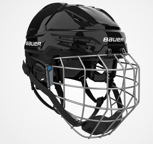 New BAUER REAKT 55 Helmet Cage Combo Black Large 11851-BAUER-REAKT-55