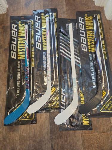 Set of 4 2025 Youth Bauer mystery mini Right Handed Hockey Stick Less Than 30 Flex