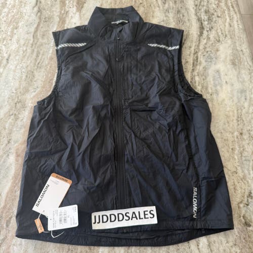 Salomon Sense Flow Vest Lightweight Laser Cut Slim Fit Full Zip Black Men’s XL


New With Tags