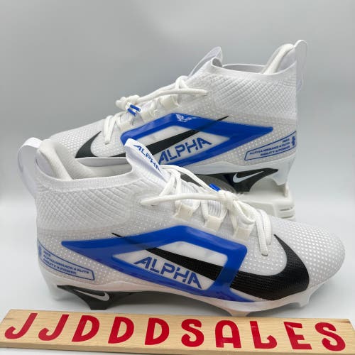 Nike Alpha Menace Elite 4 Football Cleats White Royal Blue FZ7701-103 Men Sz 11
New Without Box