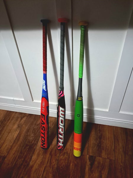 3 slowpitch softball bats (34”)