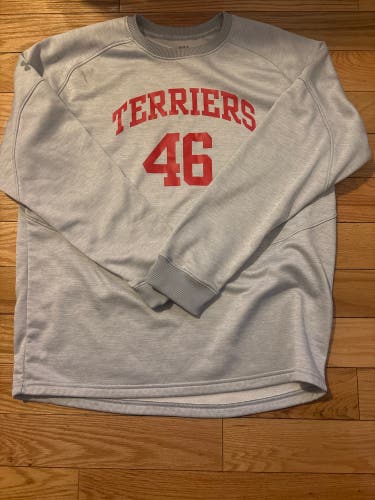 Gray Men's Large Under Armour Sweatshirt (Used)